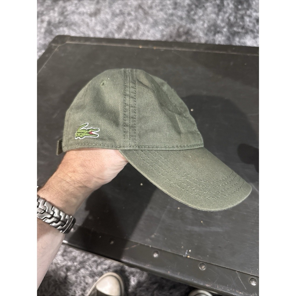 Lacoste Baseball‎ Tennis Cap Hat Green Strap Back Logo Size 6/9 ANS